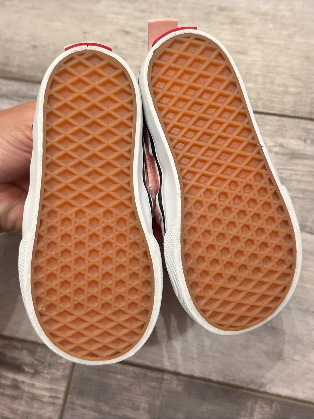 Vans Kids Slip-On Checkerboard Sneakers - Light Pink & White